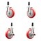 Service Caster 5 Inch 316SS Red Poly Swivel 1-3/8 Inch Expanding Stem Caster Brake SCC, 2PK SS316EX20S514-PPUB-RED-2-TLB-2-138 - alternate 5